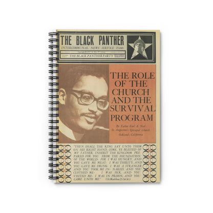 Black Panther Southern Baptist Spiral Notebook, Education Art Civil Rights Memorabilia, Teaching Student Gifts