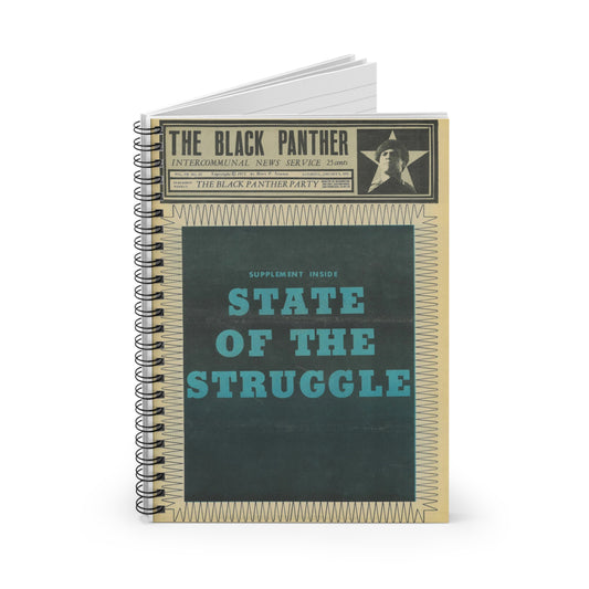 Black Panther Spiral Notebook, Education Art Civil Rights Memorabilia, Teaching Student Gifts