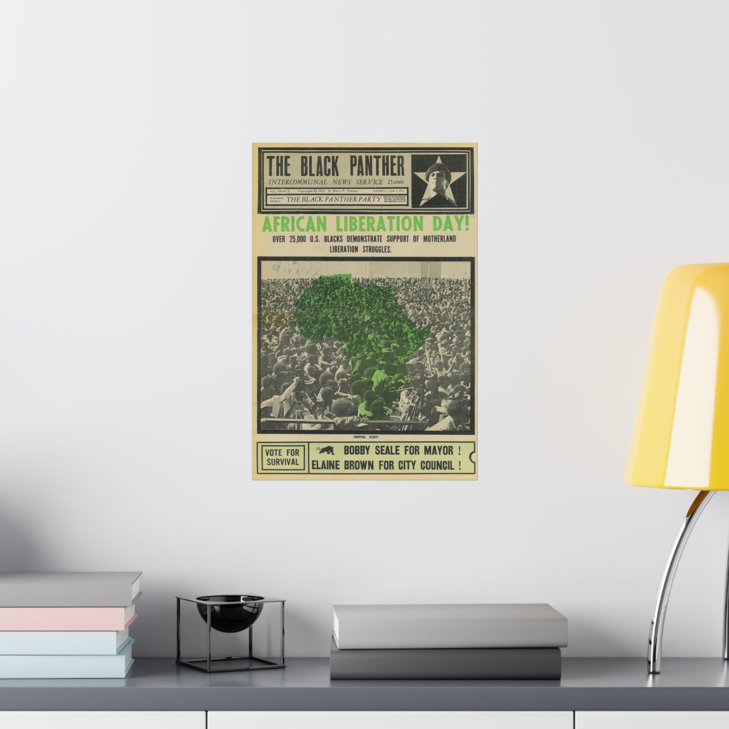 1970s African Liberation Day Black Political Party Propaganda Poster,