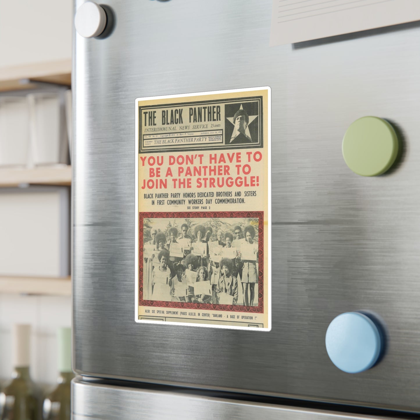 Black Panther Recruitment Sticker Political Party Propaganda, Education Art Civil Rights Memorabilia, Government Conspiracies, History Gift, Black Artists