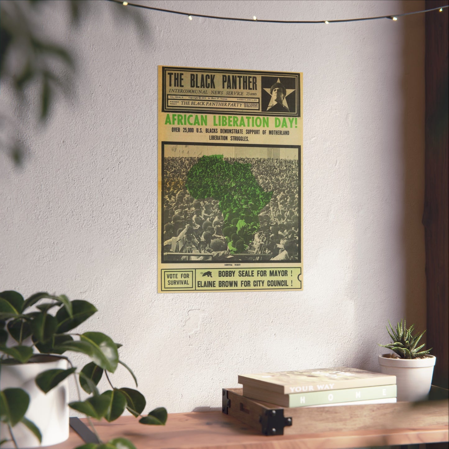 1970s African Liberation Day Black Political Party Propaganda Poster,