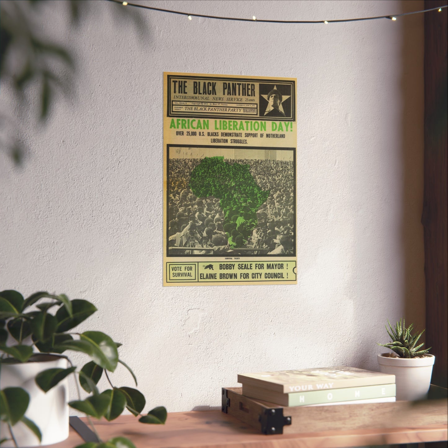 1970s African Liberation Day Black Political Party Propaganda Poster,