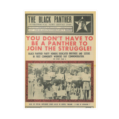 Black Panther Recruitment Sticker Political Party Propaganda, Education Art Civil Rights Memorabilia, Government Conspiracies, History Gift, Black Artists