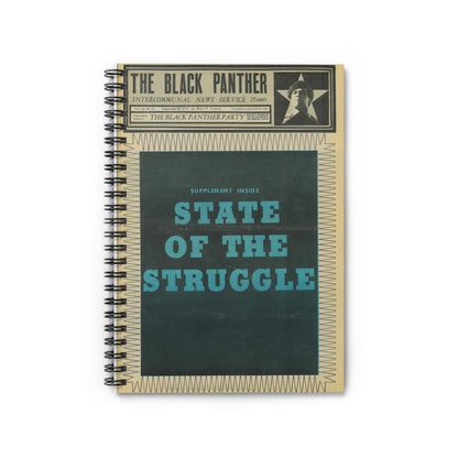 Black Panther Spiral Notebook, Education Art Civil Rights Memorabilia, Teaching Student Gifts