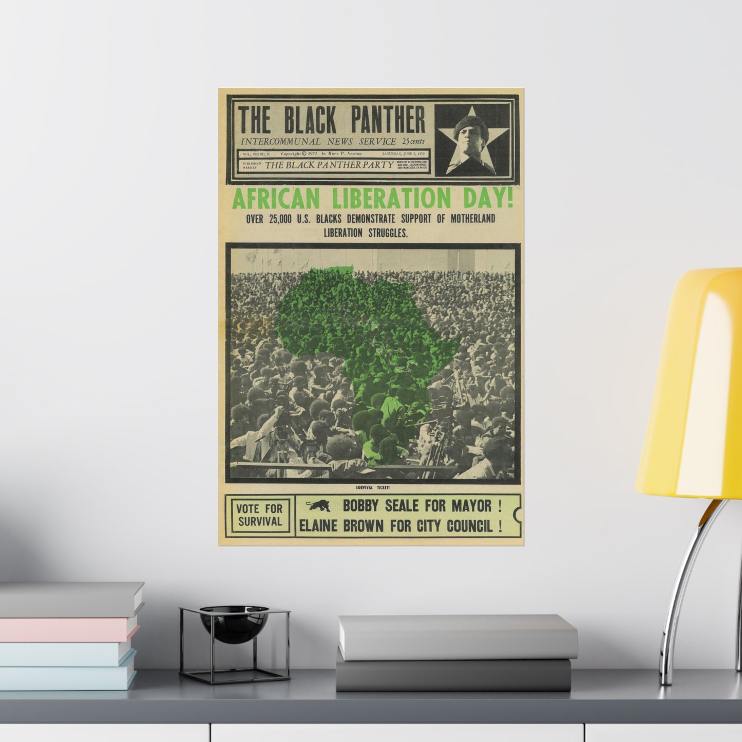 1970s African Liberation Day Black Political Party Propaganda Poster,