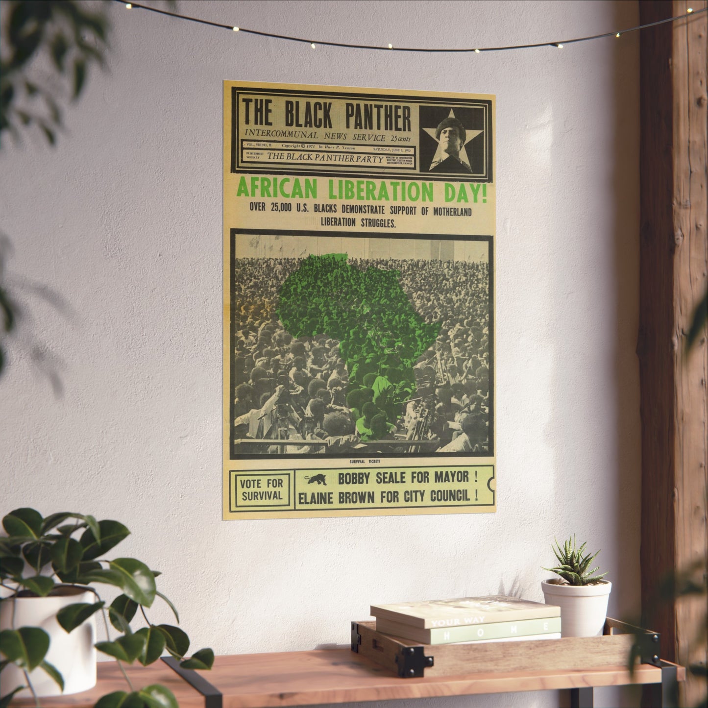 1970s African Liberation Day Black Political Party Propaganda Poster,