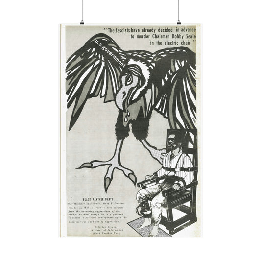 1970s Execution of Bobby Seale Black Panther Political Party Propaganda Poster,