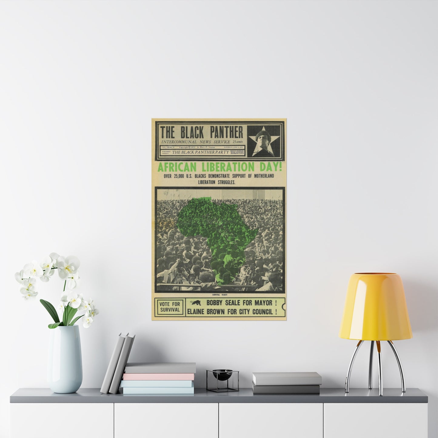 1970s African Liberation Day Black Political Party Propaganda Poster,