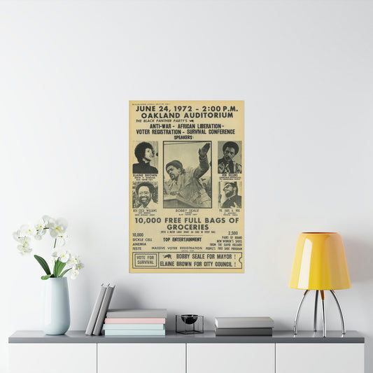 1970sCalifornia Campaign Ad Black Political Party Propaganda Poster,