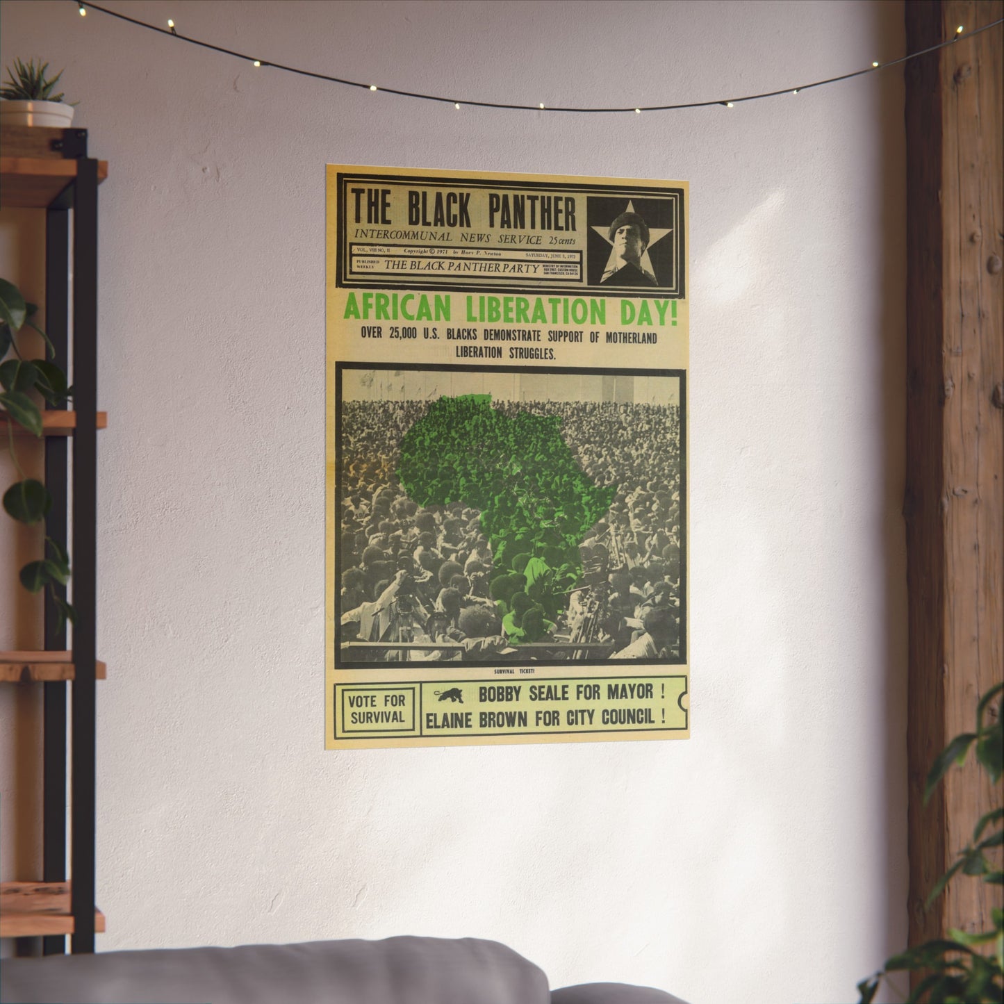 1970s African Liberation Day Black Political Party Propaganda Poster,