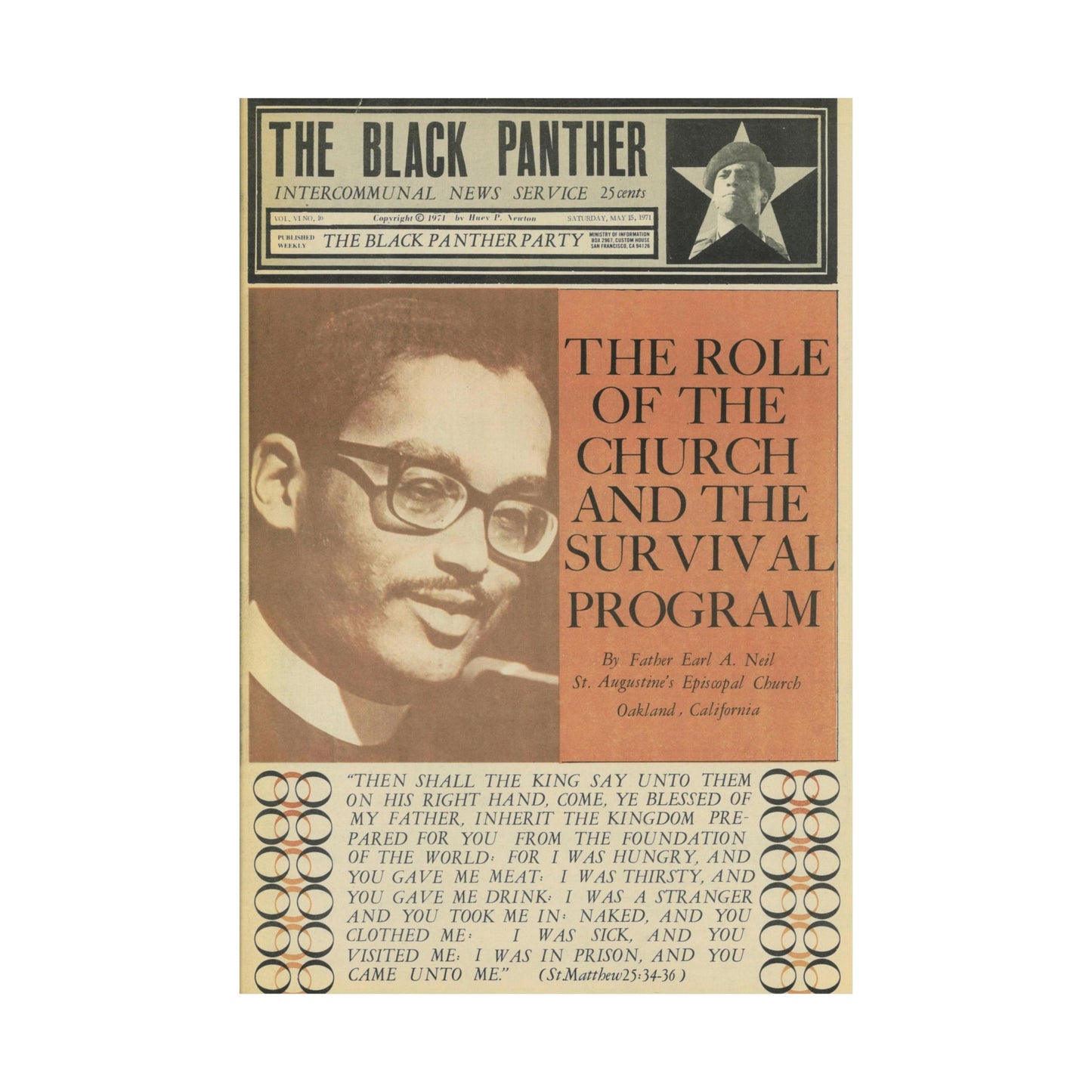 1970s Southern Baptist Black Political Party Propaganda Poster,