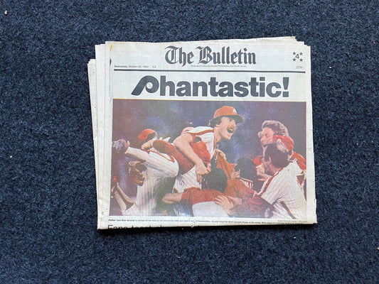 1980 Philadelphia Wins World Series of Baseball, Vintage Baseball memorabilia, Sports Collectibles and Gifts, Wall Decor for Sports fans