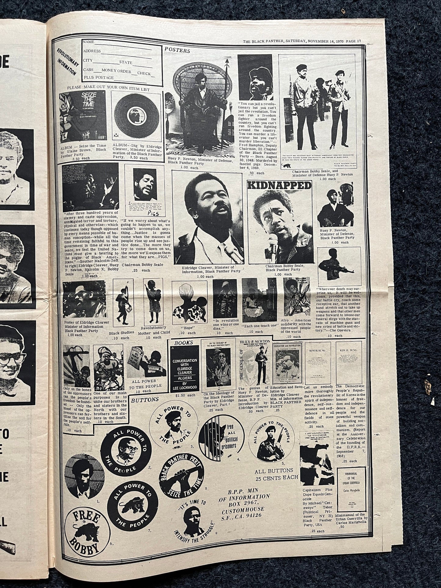 1970 Black Panther Political Party Propaganda, Education Art Civil Rights Memorabilia, Government Conspiracies, History Gift, Black Artists
