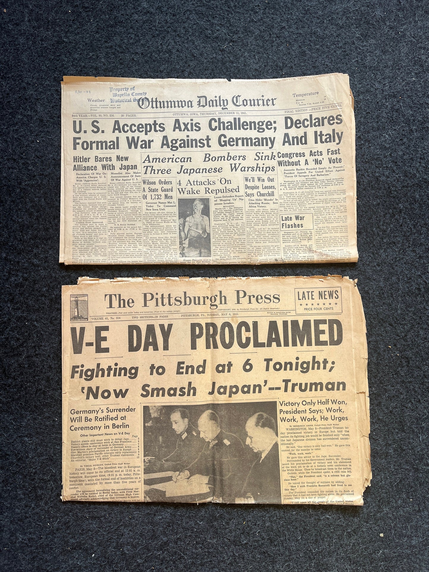 1945 Start and End of WW2, World War 2 Memorabilia, WW2 German Helmets, History Gift, Imperial Japan Defeated, European Pacific History WW3