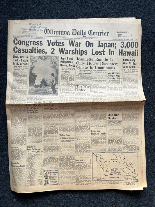 1945 WW2 Surrender Newspapers - VE Day and VJ Day - Axis Powers Surrender to End World War - Vintage Day Of Military Art - Gifts for Him,