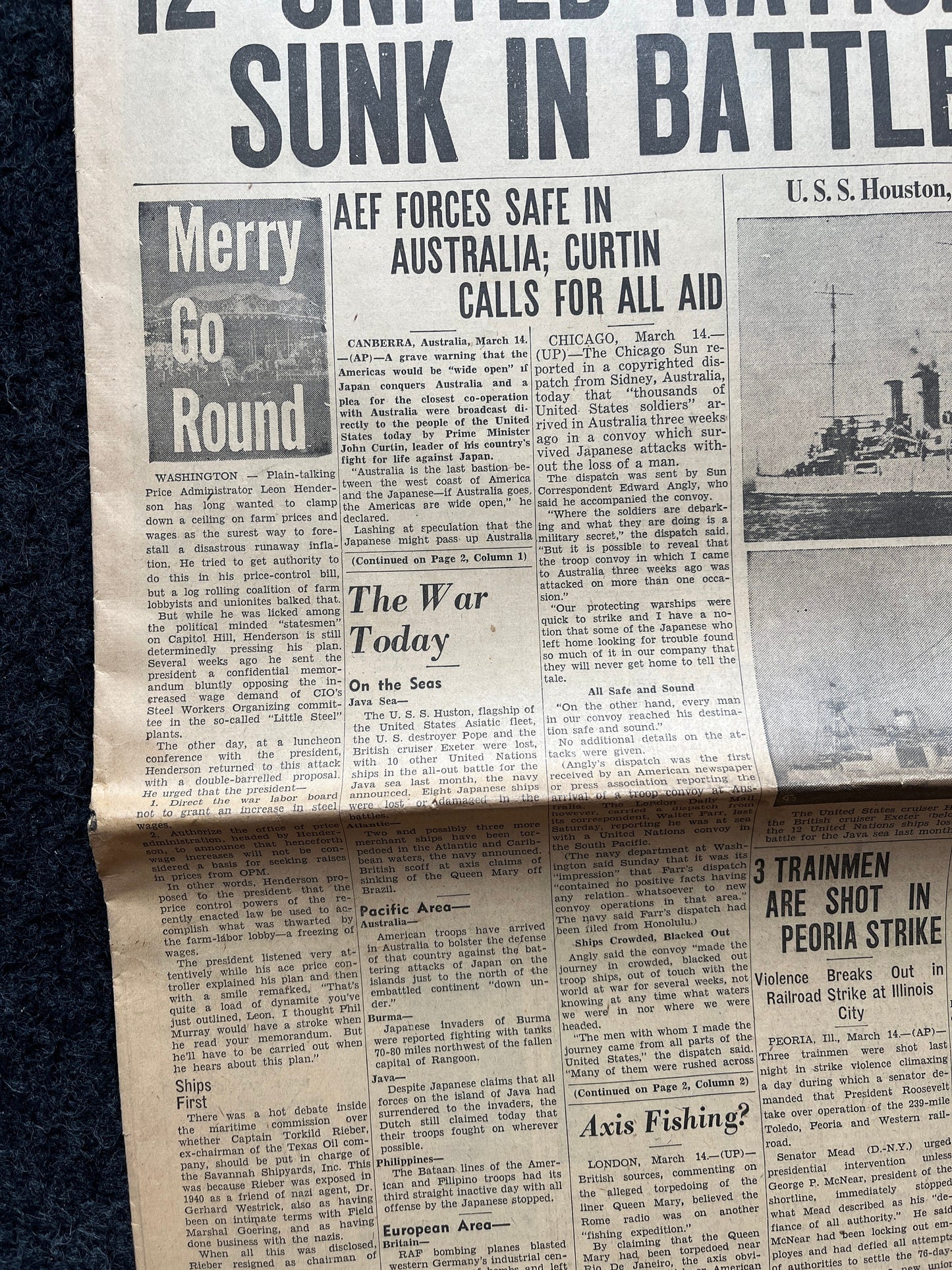 1942 Battle of Java Sea, Japanese Victory Pacific Theatre, WW2 Newspaper, WW2 Antique Gifts for Husband, Old Wall Decor Artwork