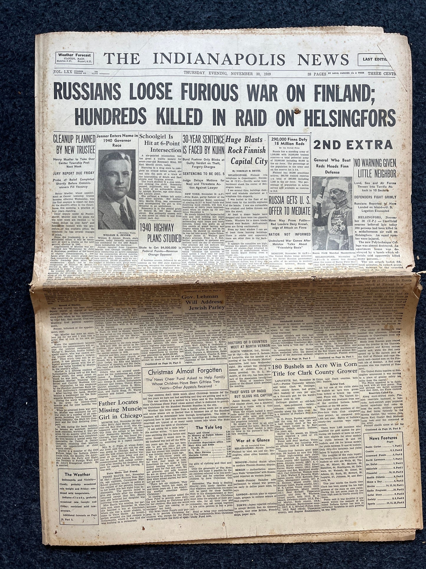 1939 USSR Invades Finland - DAY OF - Winter War - Prelude to World War 2, WW2 Memorabilia, Winter Fox, Finnish History, Communist Gifts