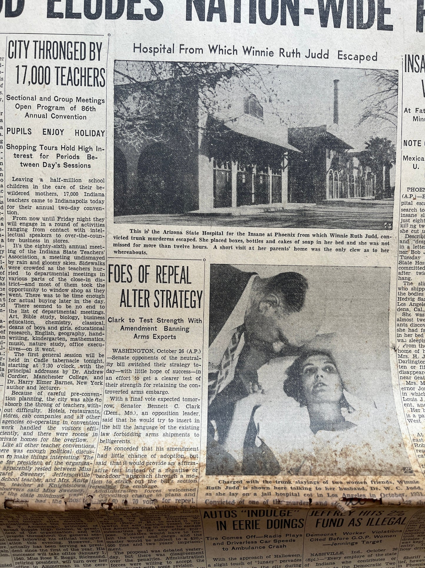 1939 American Serial Killer Winnie Ruth Judd Escapes Prison, Trunk Murders, True Crime, Famous Serial Killers, American History