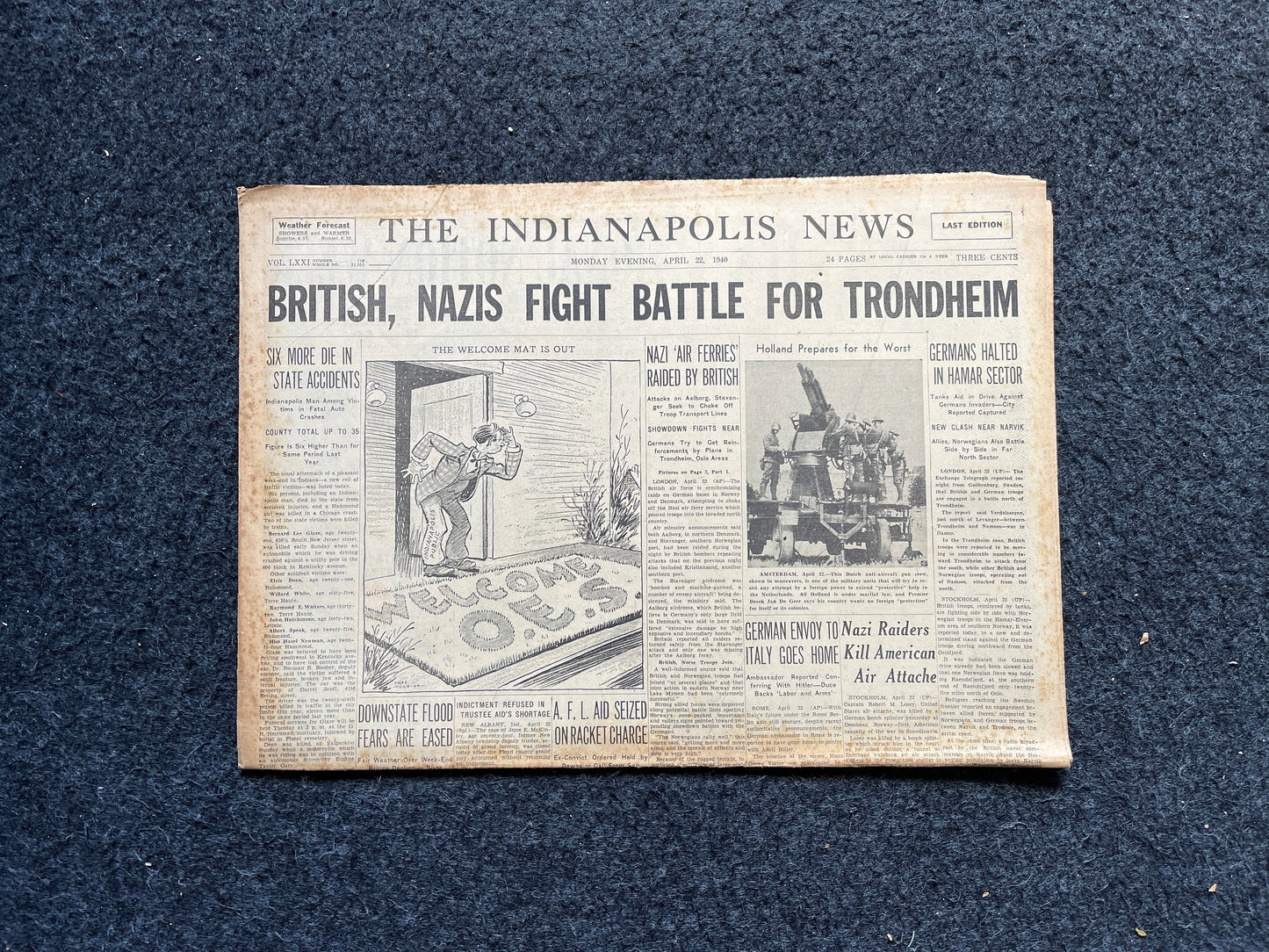 1940 Battle for Trondheim Norway, Invasion of Denmark, German Advances into France, World War 2 Memorabilia Gifts, History Gifts,