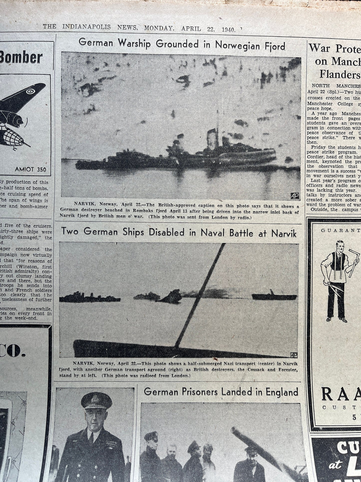 1940 Battle for Trondheim Norway, Invasion of Denmark, German Advances into France, World War 2 Memorabilia Gifts, History Gifts,