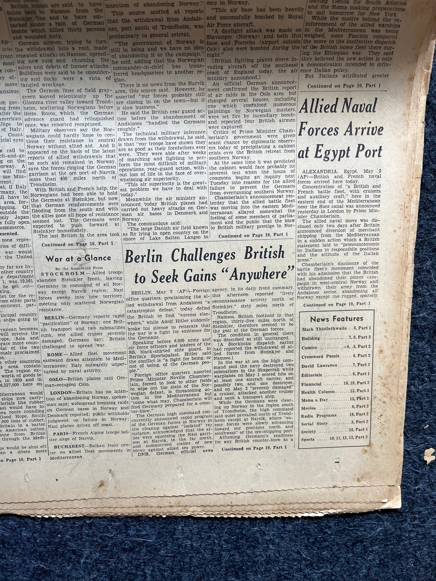 1940 Italy Enters War, Norway Crumbles to German Onslaught, World War 2 Memorabilia Gifts, History Gifts, Dad Gifts, Military Memorabilia
