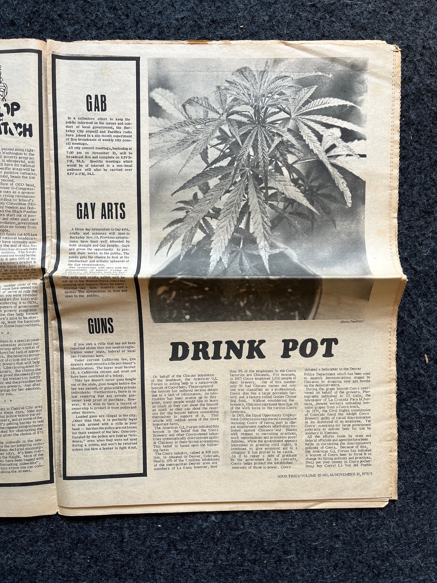 1970s Bombing of Cambodia, High Times Underground Newspaper, Black Panther Party, Vintage Antique Collectibles, San Francisco Gifts