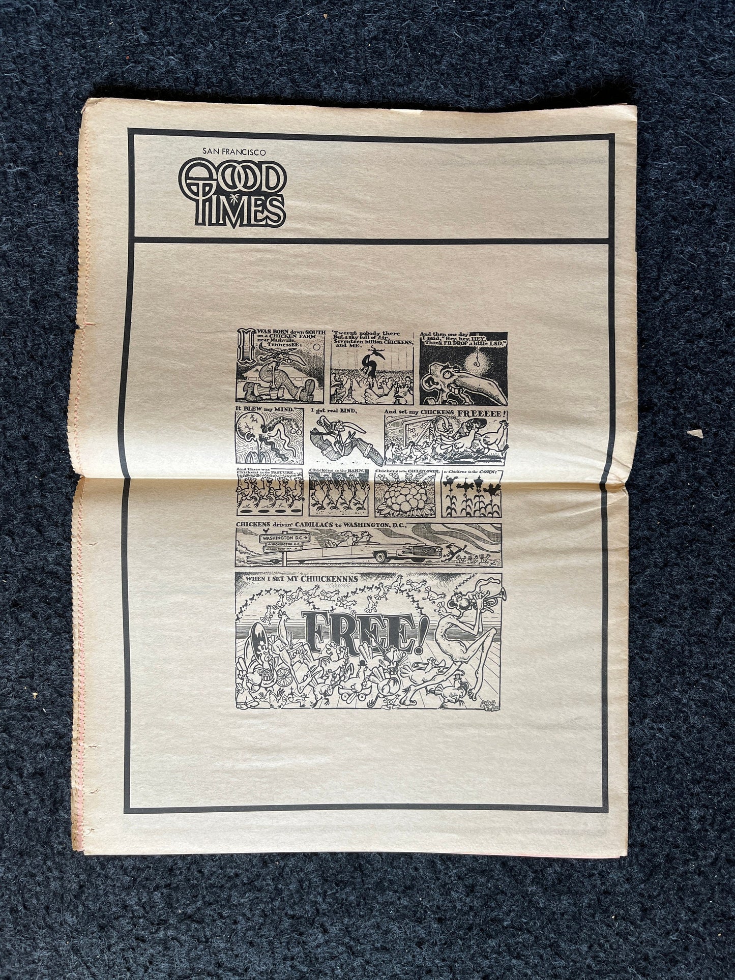 1970s High Times Underground Newspaper, Black Panther Party, Vintage Antique Collectibles, Hippie Grunge Art Gifts, San Francisco Gifts