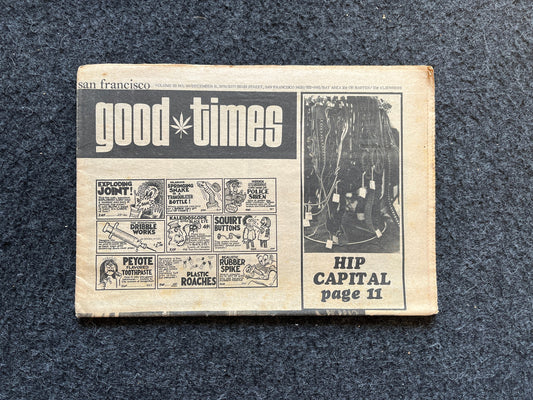 1970s High Times Underground Newspaper, Black Panther Party, Vintage Antique Collectibles, Hippie Grunge Art Gifts, San Francisco Gifts