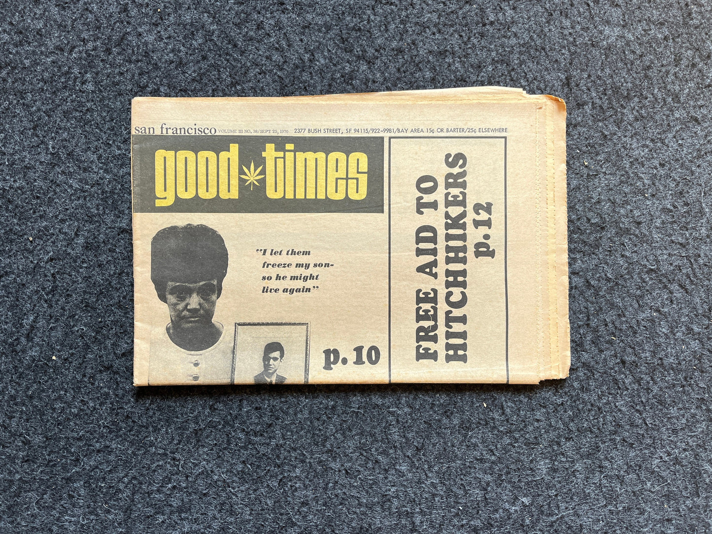 1970s Free Aid to Hitchhikers High Times Underground Newspaper, Black Panther Party, Vintage Antique Collectibles, Hippie Grunge Art Gifts,