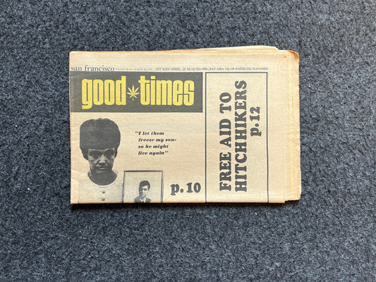 1970s Free Aid to Hitchhikers High Times Underground Newspaper, Black Panther Party, Vintage Antique Collectibles, Hippie Grunge Art Gifts,
