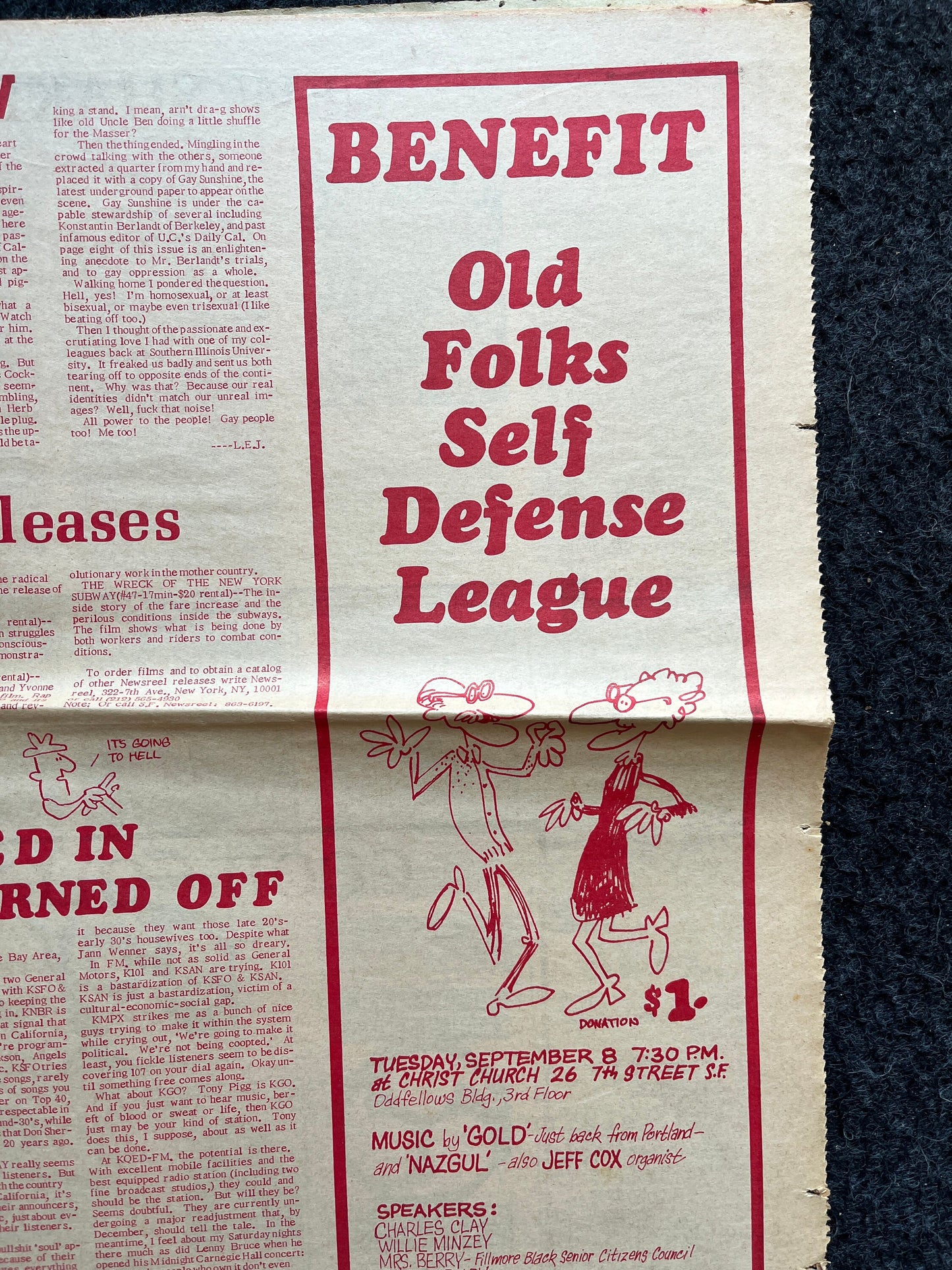 1970s High Times Underground Newspaper, Black Panther Party, Vintage Antique Collectibles, Hippie Grunge Art Gifts, San Francisco Gifts