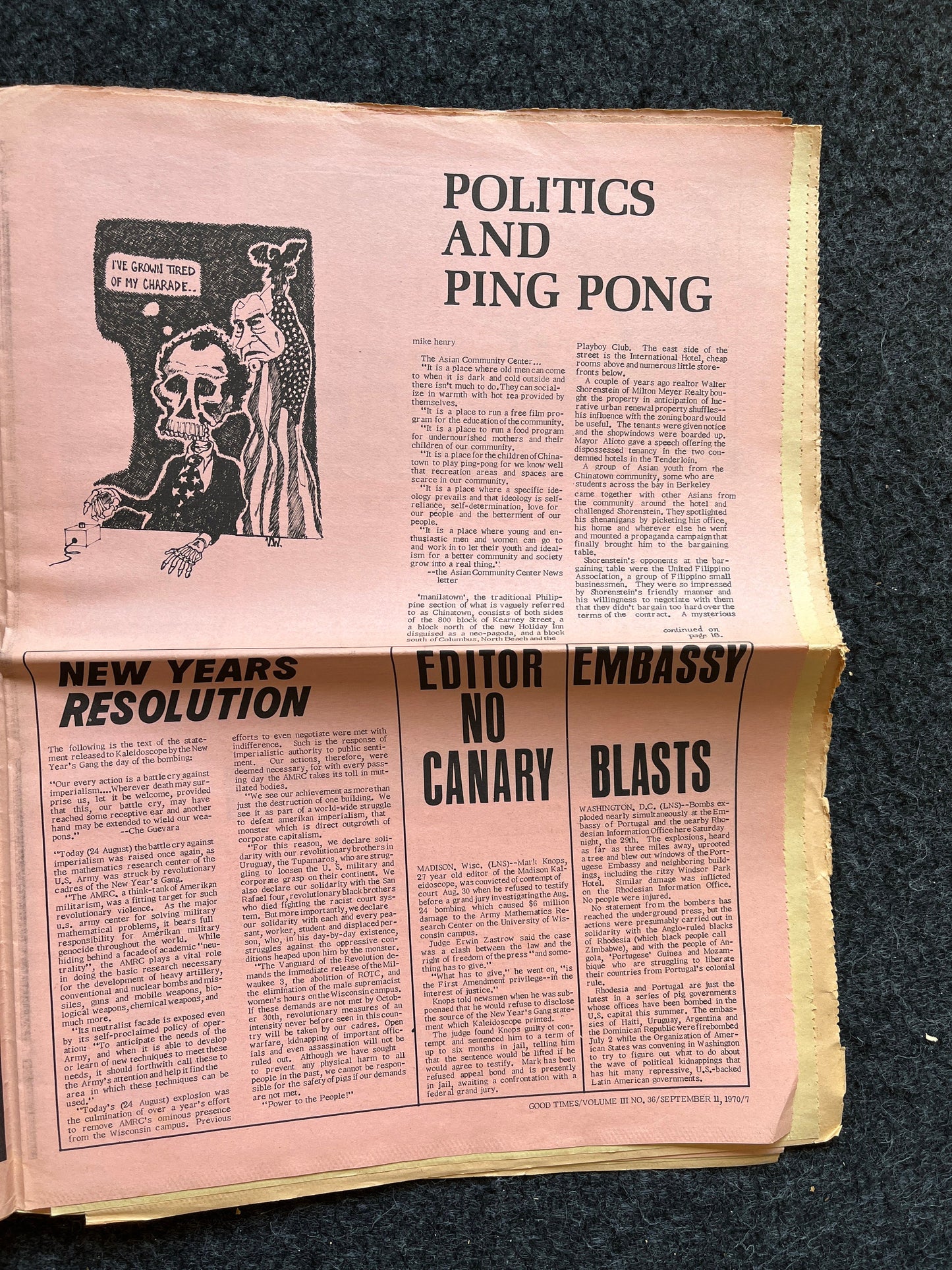 1970s High Times Underground Newspaper, Black Panther Party, Vintage Antique Collectibles, Hippie Grunge Art Gifts, San Francisco Gifts