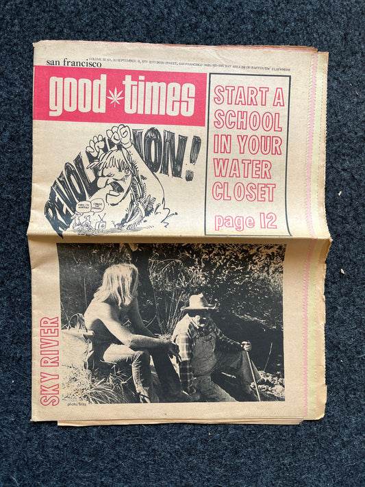 1970s High Times Underground Newspaper, Black Panther Party, Vintage Antique Collectibles, Hippie Grunge Art Gifts, San Francisco Gifts
