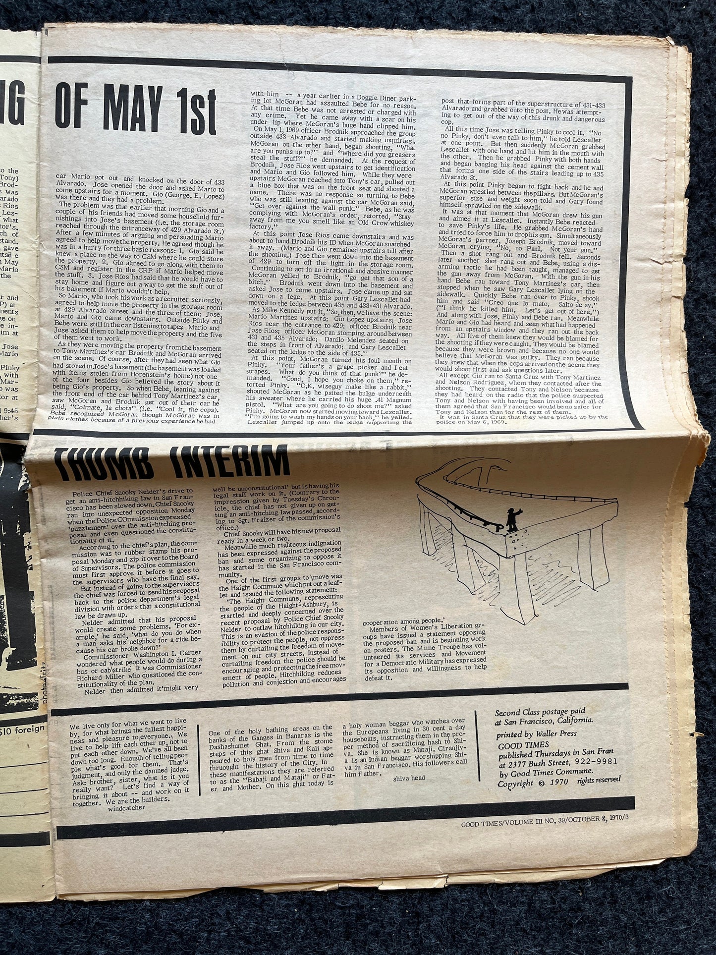 1970s High Times Underground Newspaper, Black Panther Party, Vintage Antique Collectibles, Hippie Grunge Art Gifts, San Francisco Gifts
