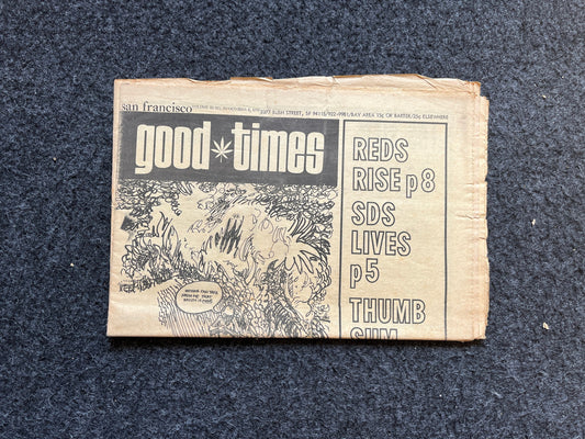 1970s High Times Underground Newspaper, Black Panther Party, Vintage Antique Collectibles, Hippie Grunge Art Gifts, San Francisco Gifts