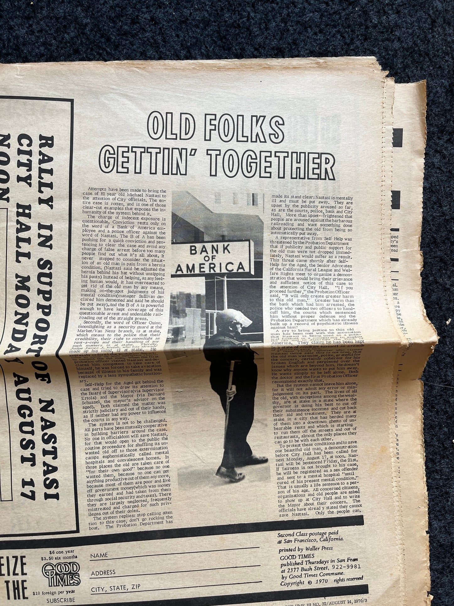 1970s High Times Underground Newspaper, Black Panther Party, Vintage Antique Collectibles, Hippie Grunge Art Gifts, San Francisco Gifts