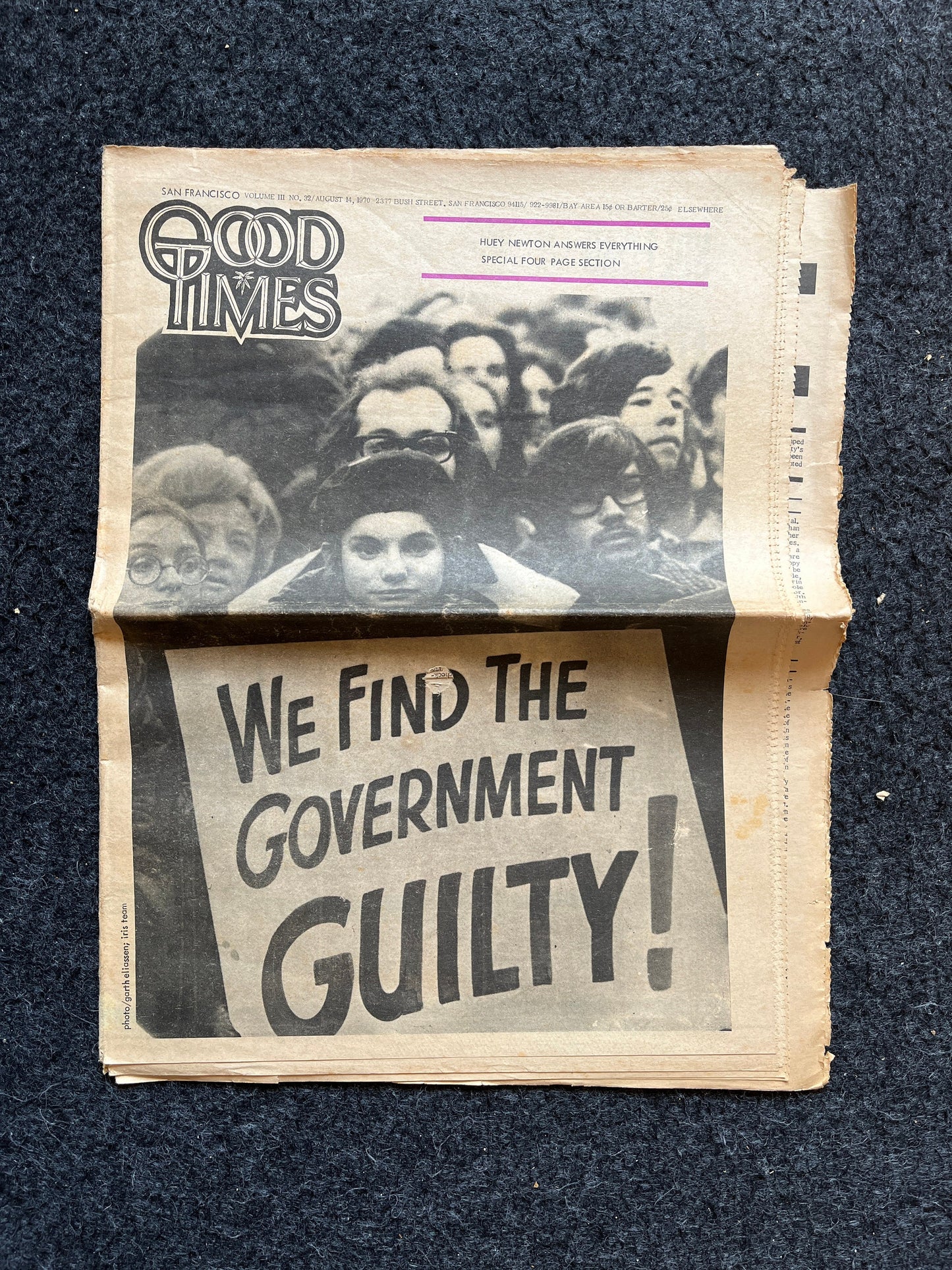 1970s High Times Underground Newspaper, Black Panther Party, Vintage Antique Collectibles, Hippie Grunge Art Gifts, San Francisco Gifts