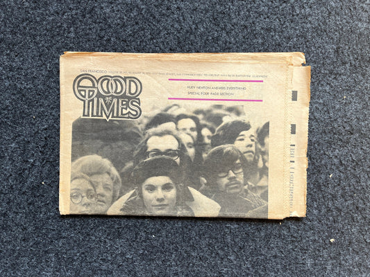 1970s High Times Underground Newspaper, Black Panther Party, Vintage Antique Collectibles, Hippie Grunge Art Gifts, San Francisco Gifts
