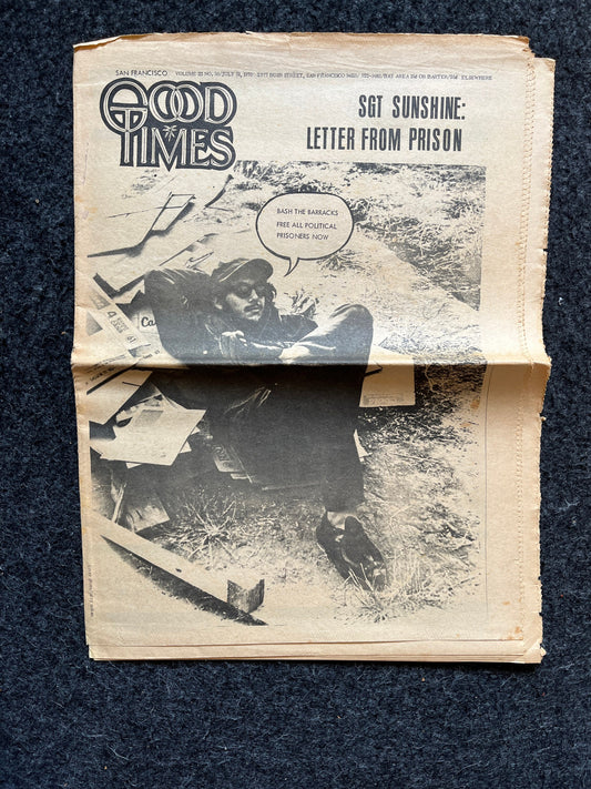 1970s High Times Underground Newspaper, Black Panther Party, Vintage Antique Collectibles, Hippie Grunge Art Gifts, San Francisco Gifts