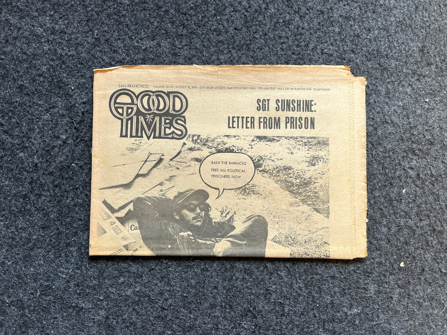 1970s High Times Underground Newspaper, Black Panther Party, Vintage Antique Collectibles, Hippie Grunge Art Gifts, San Francisco Gifts
