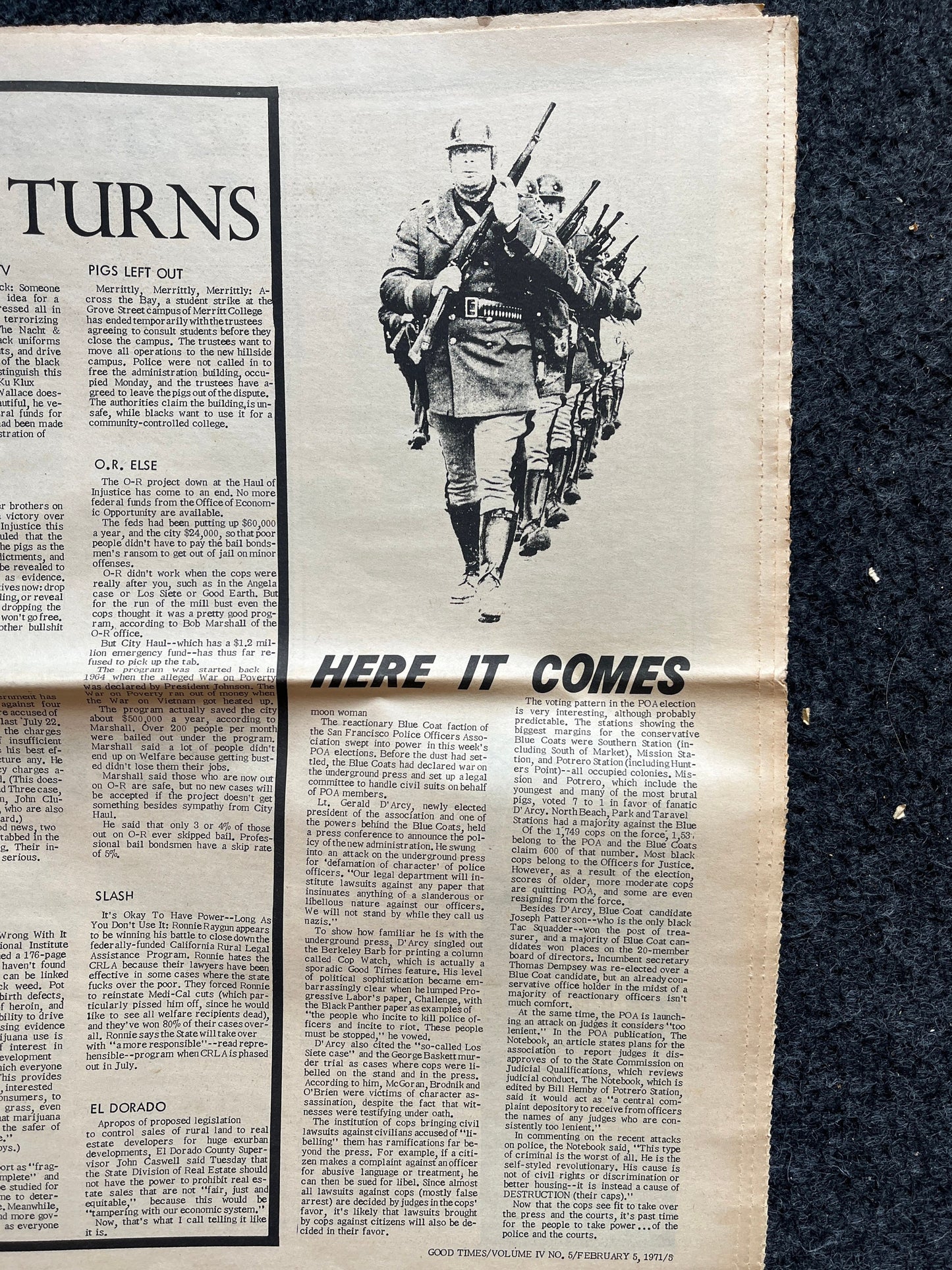 1970s Tim Leary Psychedelic High Times Underground Newspaper, Black Panther Party, Vintage Antique Collectibles, Hippie Grunge Art Gifts