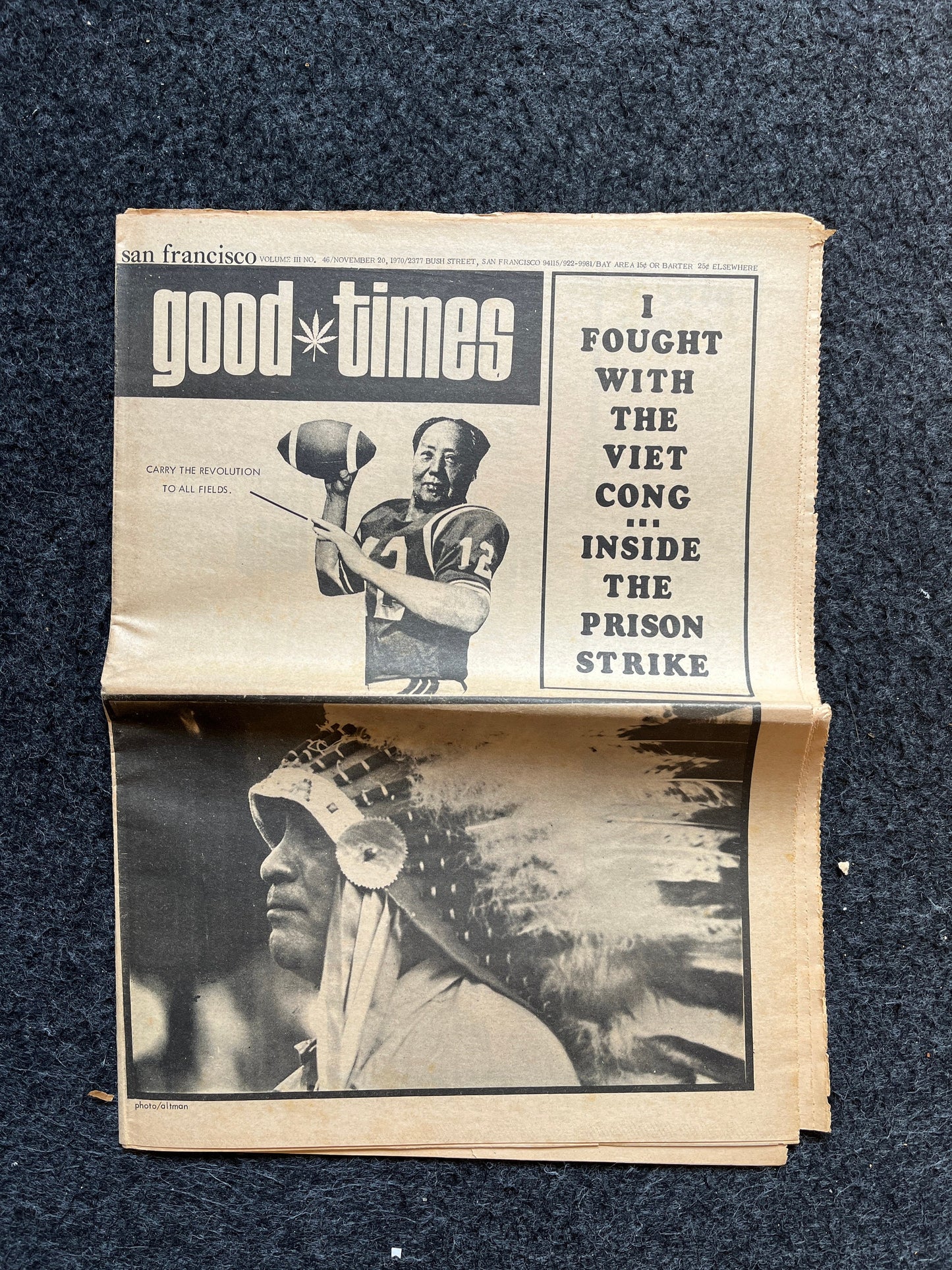1970s Mao Zedong Propaganda Art High Times Underground Newspaper, Black Panther Party, Vintage Antique Collectibles, San Francisco Gifts