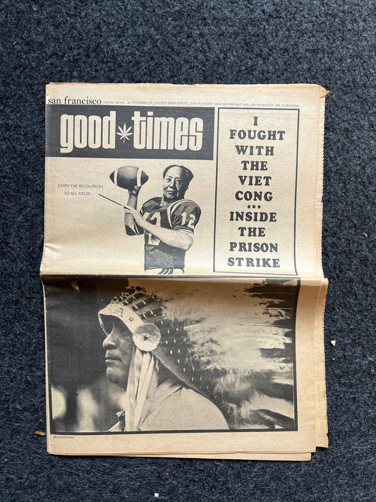 1970s Mao Zedong Propaganda Art High Times Underground Newspaper, Black Panther Party, Vintage Antique Collectibles, San Francisco Gifts