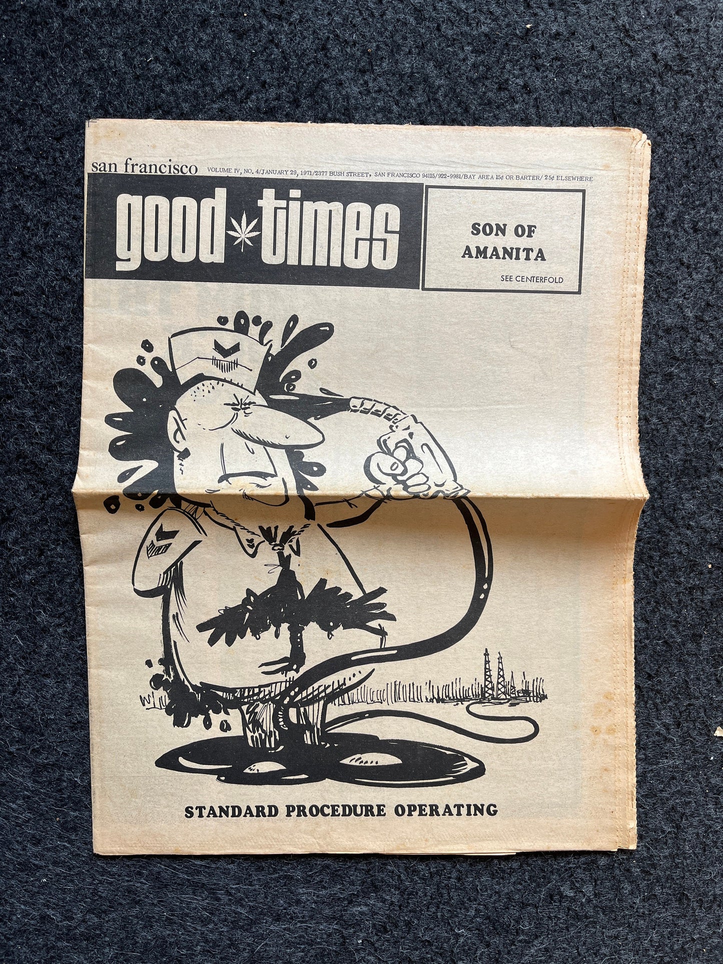 1970s High Times Underground Newspaper, Black Panther Party, Vintage Antique Collectibles, Hippie Grunge Art Gifts, San Francisco Gifts