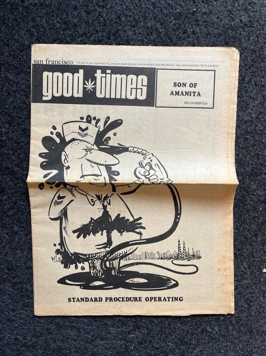 1970s High Times Underground Newspaper, Black Panther Party, Vintage Antique Collectibles, Hippie Grunge Art Gifts, San Francisco Gifts