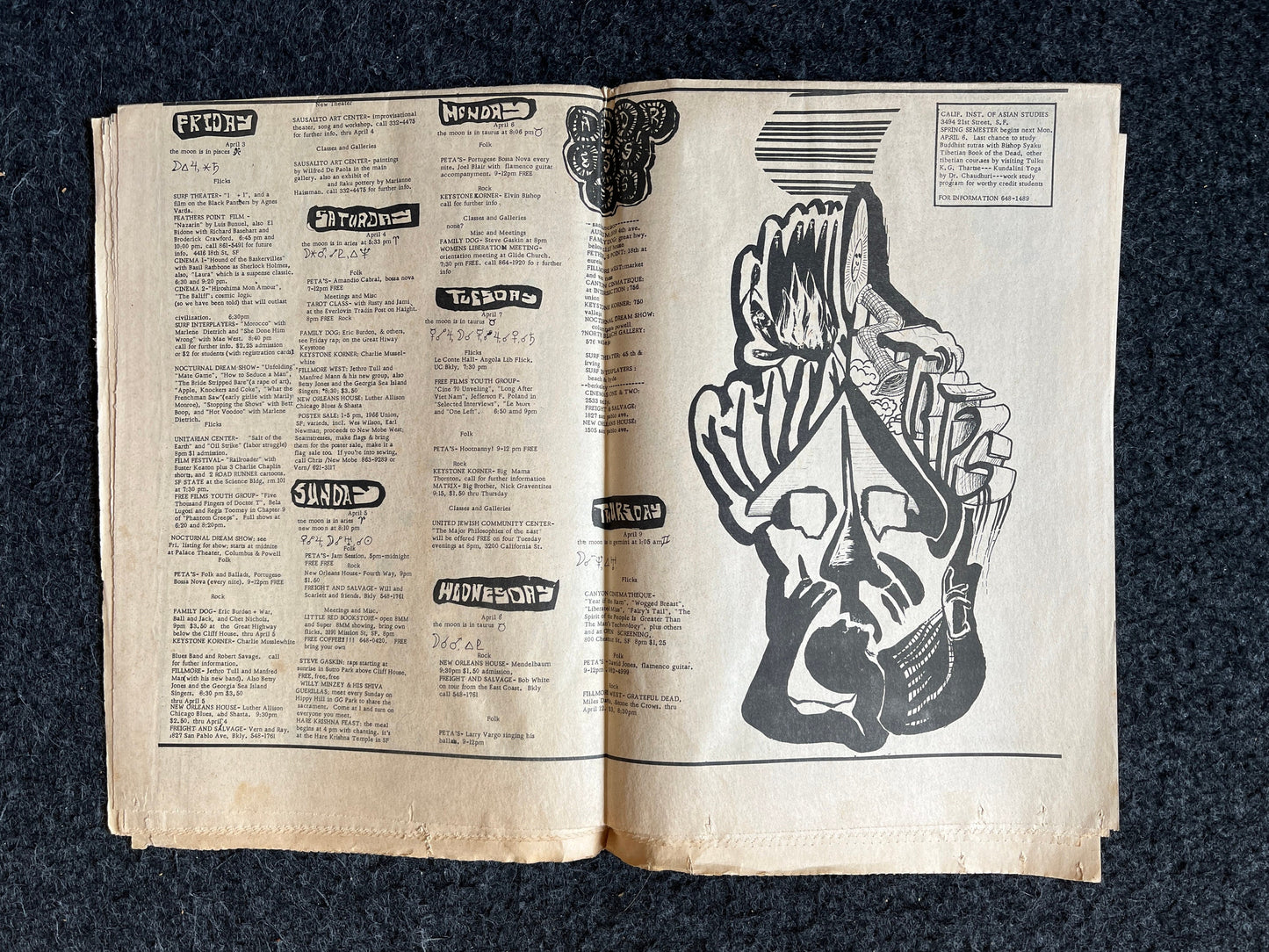 1970s Native American High Times Underground Newspaper, Black Panther Party, Vintage Antique Collectibles, Art Gifts, San Francisco Gifts
