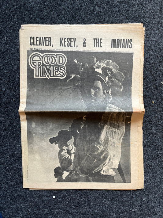 1970s Native American High Times Underground Newspaper, Black Panther Party, Vintage Antique Collectibles, Art Gifts, San Francisco Gifts