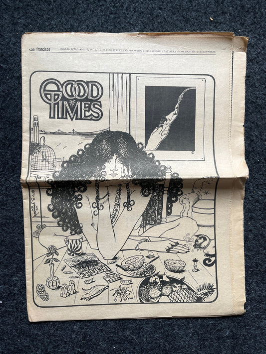 1970s Native American High Times Underground Newspaper, Black Panther Party, Vintage Antique Collectibles, Art Gifts, San Francisco Gifts