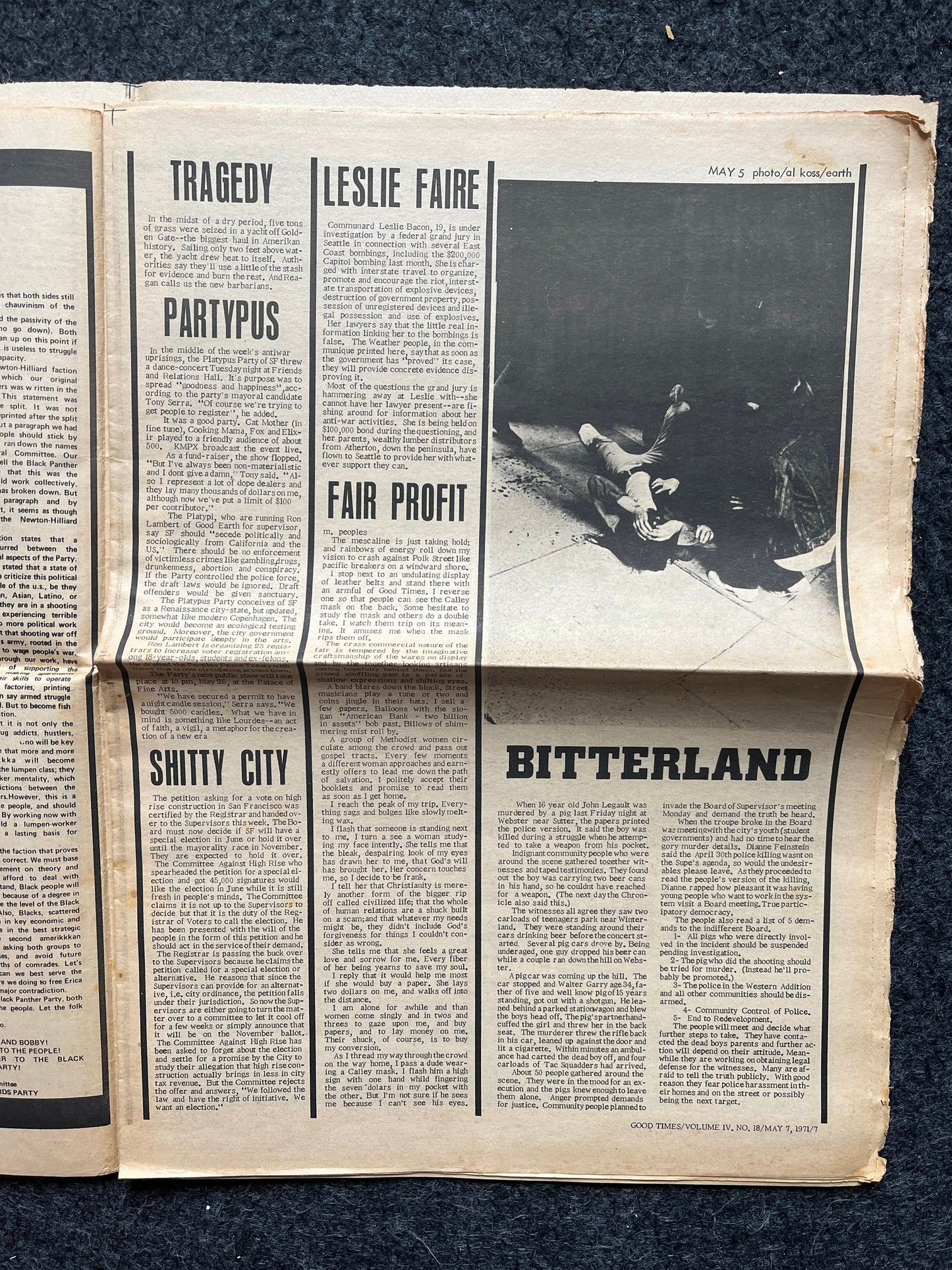 1970s High Times Underground Newspaper, Black Panther Party, Vintage Antique Collectibles, Hippie Grunge Art Gifts, San Francisco Gifts