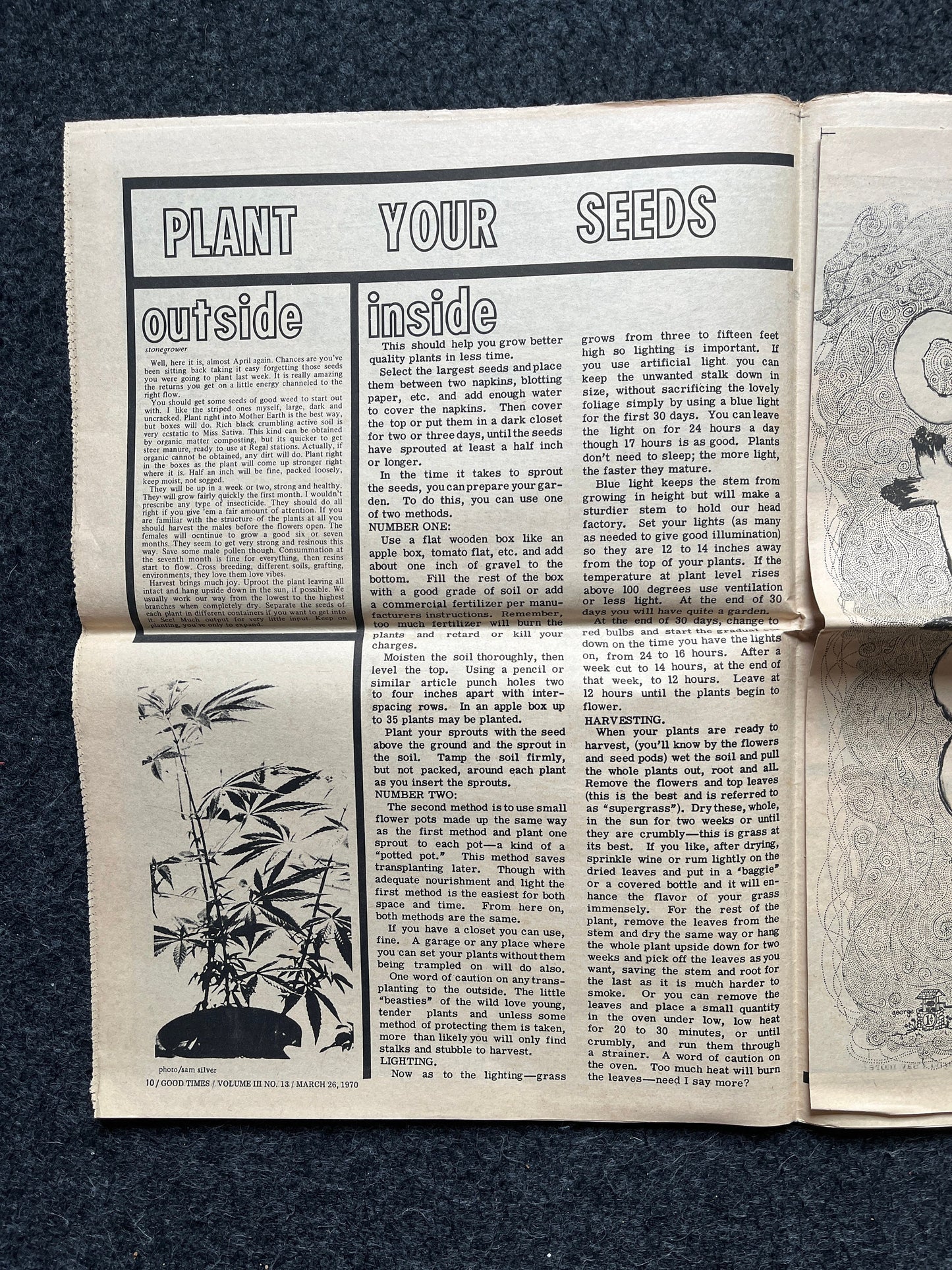 1970s High Times Underground Newspaper, Black Panther Party, Vintage Antique Collectibles, Hippie Grunge Art Gifts, San Francisco Gifts